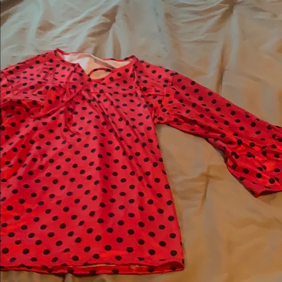 Red and black polka dot top - Picture 4 of 5